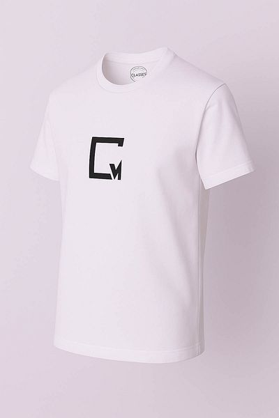 trender Square Print White Men's T-Shirt
