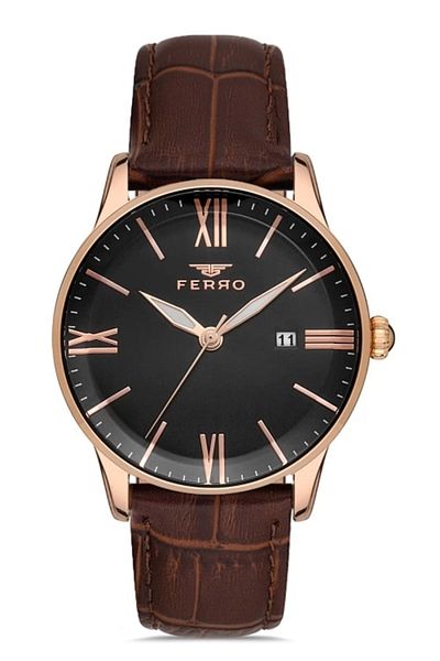 FERRO Brown Leather Cord Men's Wristwatch F11182B-R3