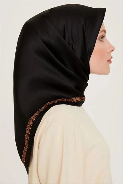 Armine DJ ΜΑΣΙΦ ΜΕΤΑΞΙ ΚΑΣΚΕΙΔΑ 9260D (S) ( SURA) 90 x 90 Κίτρινο - Μαύρο 02