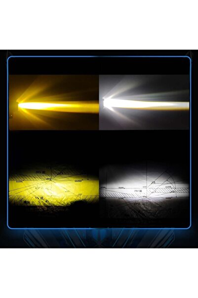 ASTRA LED 1 Adet Motosiklet Atv Utv Scooter Offroad Beyaz Sarı Çift Renk Lazer Sis Farı Delici 12-80 Volt