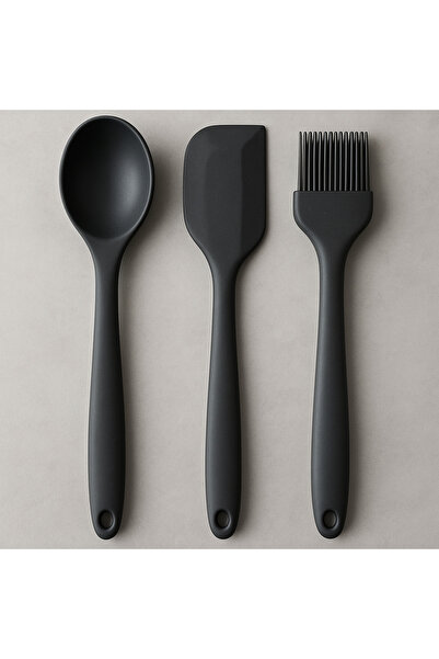 Home مجموعة فرش ملعقة كبيرة من السيليكون مكونة من 3 أدوات مطبخ مقاومة للحريق ...