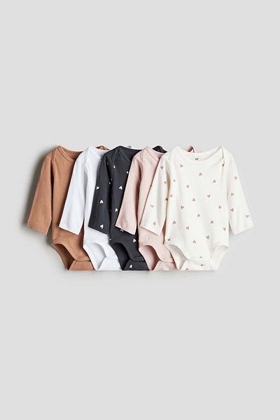 H&M 5-pack Long-sleeved Bodysuits