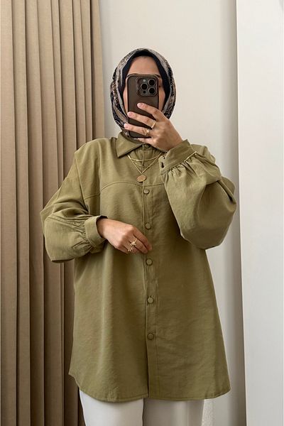 MERİÇ BOUTİQUE Soft Fabric Comfortable Fit Tunic Shirt (String Belt)