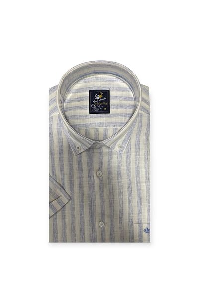 Sadık Collection Cămașă clasică pentru bărbați, 100% bumbac, cu mânecă scurtă, cu buzunar 817