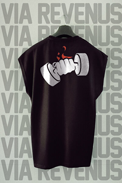 Vordevia Αθλητικό μπλουζάκι με στάμπα με μηδενικό μανίκι με λαιμόκοψη