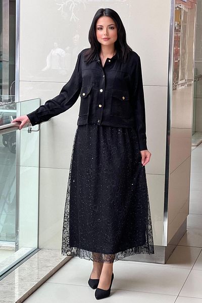 Missemramiss Short Bomber Jacket Tulle Skirt Set