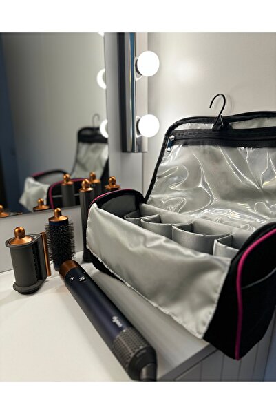 BAGLAB Saç Şekillendirici Ürünler Airwrap uyumlu ve Makyaj Malzemeleri için XL Boy Seyahat Çantası