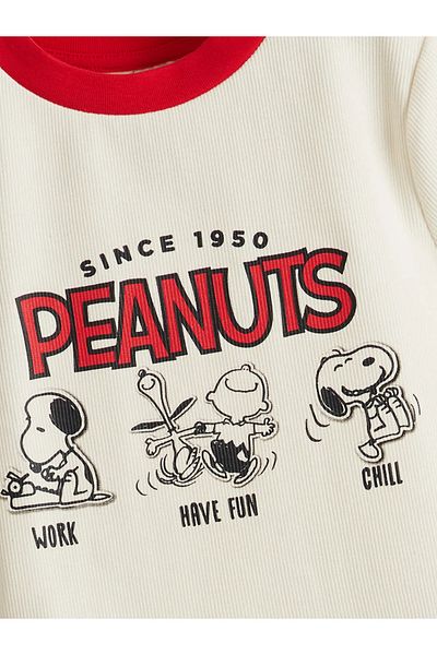 LC Waikiki Κοριτσίστικο μπλουζάκι με λαιμόκοψη Snoopy με στάμπα