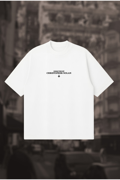 PURE POWER تي شيرت من القطن السميك المطبوع للجنسين من كريستوفر نولان