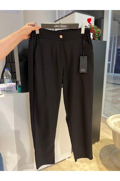 ŞEYMA KANDEMİR Likralı Beli Lastakli Pantolon