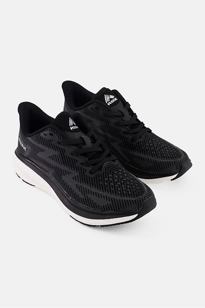 RBX Men Brand Logo Lace Up Running Sports Shoes, Black
