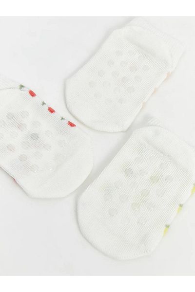 LC Waikiki Printed Baby Girl Booties Socks 3-Piece