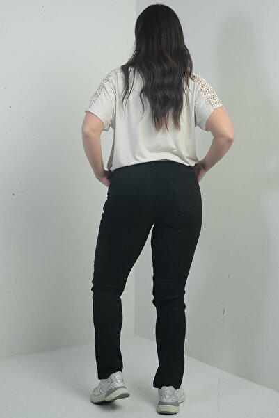 By Saygı Γυναικείο τζιν παντελόνι με ψηλόμεσο σωλήνα μεγάλου μεγέθους Lycra