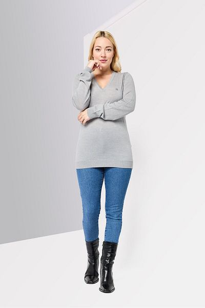 Harmont & Blaine Sport Women Sportswear Fit Long Sleeve Outdoor Sweater, Grey