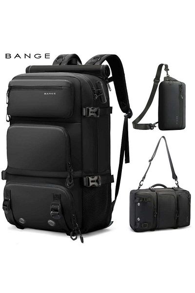 BANGE Multifunctional Backpack, For Travel, Hiking, Sports, Removable Cover, Tsa Lock,