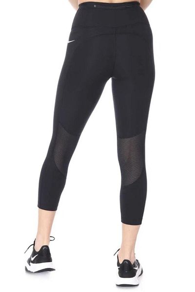 Nike Dri-Fit Fast Crop File Paneled Women's Black Leggings