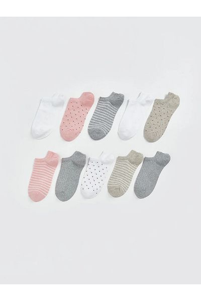 LC Waikiki Patterned Women's Booties Socks 10 Pcs