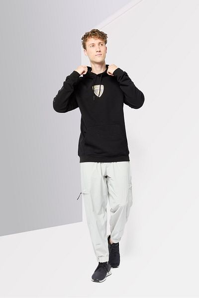 Lamborghini Men Brand Logo Long Sleeve Hoodie, Black