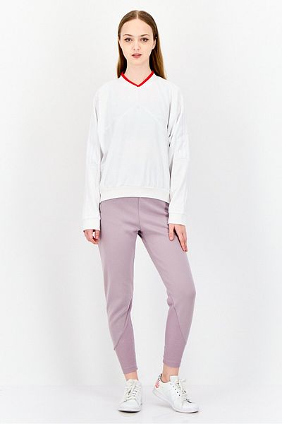 adidas Women Sportswear Fit Long Sleeve Outdoor Sweatshirt, White