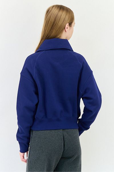 adidas Women Sportswear Fit Long Sleeves Outdoor Sweatshirt, Dark Blue