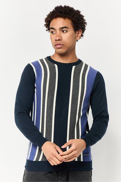 Harmont & Blaine Jeans Men Crew Neck Stripe Sweater, Multicolor