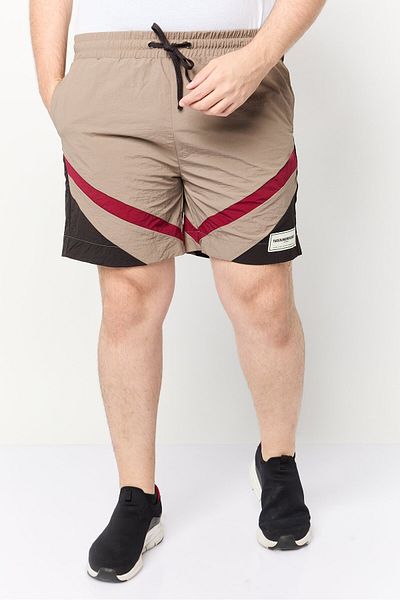The Giving Movement Men Brand Logo Basic Shorts, Taupe