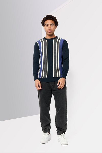Harmont & Blaine Jeans Men Crew Neck Stripe Sweater, Multicolor