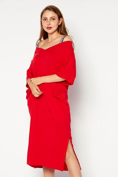 Diesel Women Graphic Print Midi Dress, Red