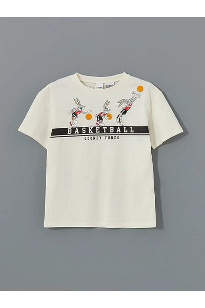 LC Waikiki Αγόρι μπλουζάκι με λαιμόκοψη Bugs Bunny με στάμπα