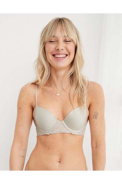 AMERICAN EAGLE حمالة صدر Aerie Real Sunnie Demi Push Up Blossom Lace Trim