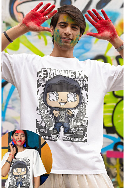 Fuddy Moda Eminem Štampano majica, muško-ženska mini Eminem Štampano T-shirt