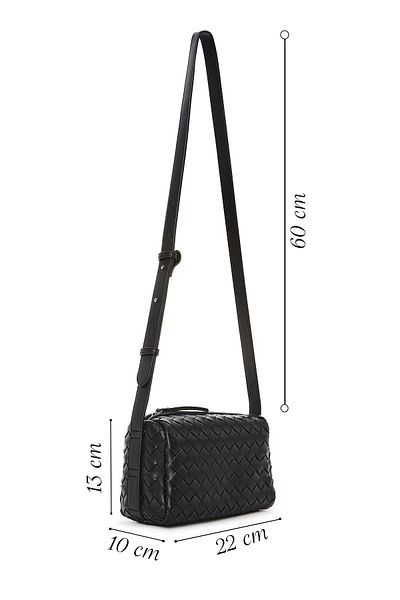 Derimod Women's Black Braided Crossbody Bag 25Sbd293129