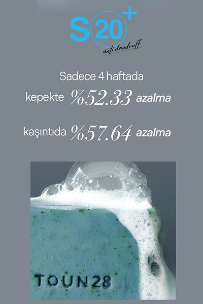 Toun28 S20 Dandruff/ Care, Solid Shampoo, Anti Dandruff Solid Shampoo Bar 100 Gr