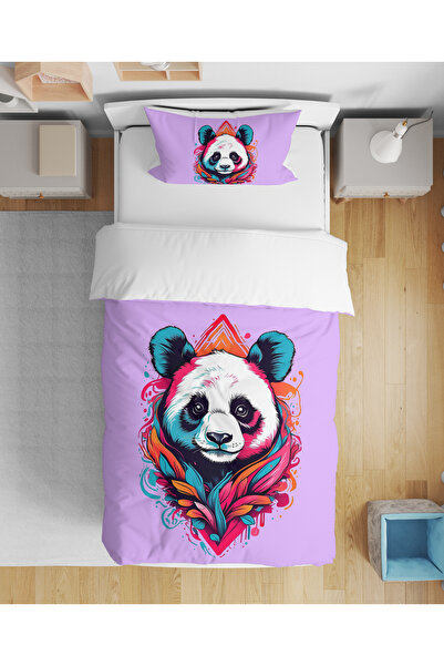 Home Set de lenjerie de pat pentru copii, fetiță, imprimat digital 3D, fără c...