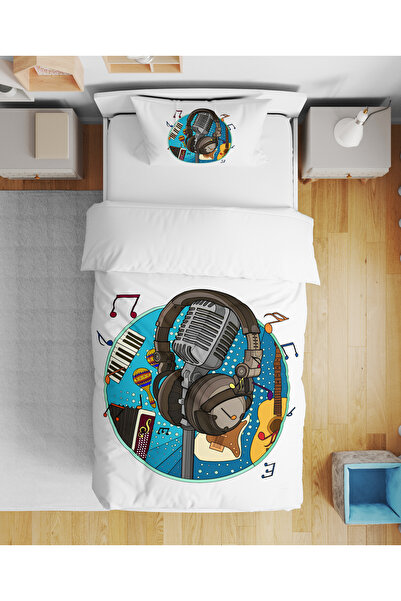 Home Set de lenjerie de pat pentru adolescenți, imprimat digital 3D, fără cea...