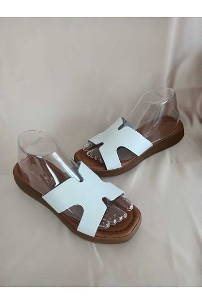 Gül karatekin gk Women's Genuine Leather Comfort Sole Slippers