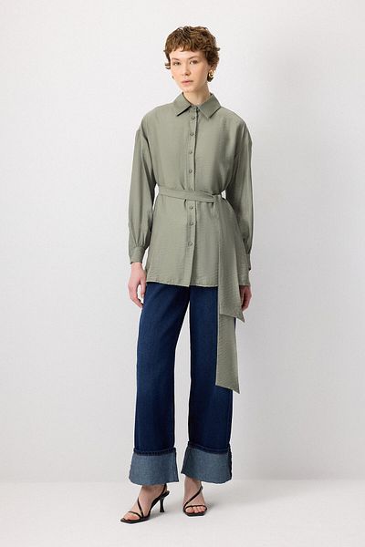 Touché Privé Tunică Modest Fashion - Kaki - Croi relaxat