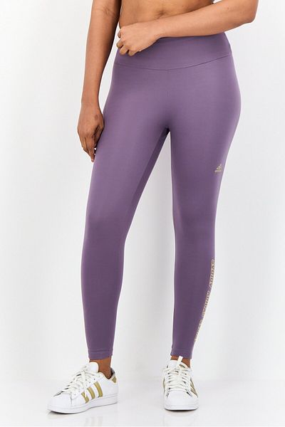 adidas Women Sportswear Fit Brand Logo Yoga Leggings, Purple