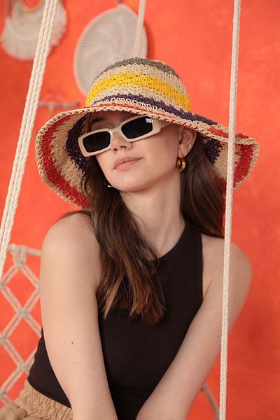 Moka Shopin Mokashopin Braided Straw Hat-Ecru