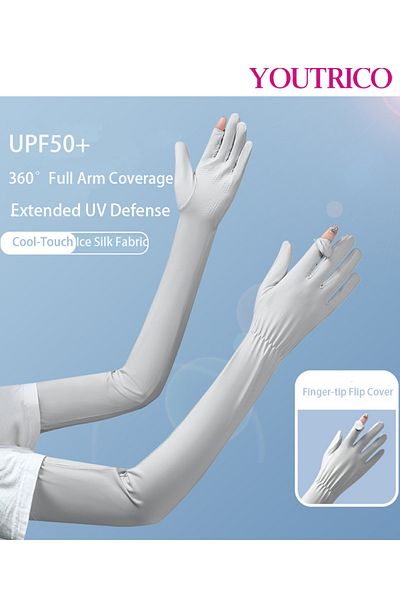 Youtrico Sun Protection Gloves Summer Cycling Fingerless Gloves for Driving