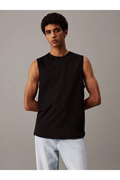 Calvin Klein Erkek Bisiklet Yaka Kısa Kol Regular Fit Pamuıklu Siyah T-Shirt J30J327283-BEH