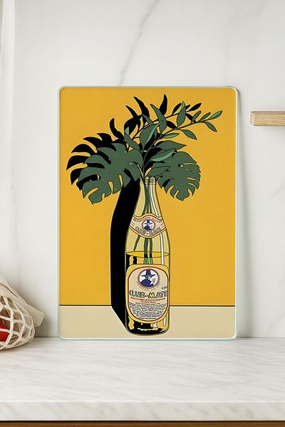 huhuli Glass Cutting Board 20X30 cm |   Tempered Glass |   Hygienic and Durable Kitchen Utensil