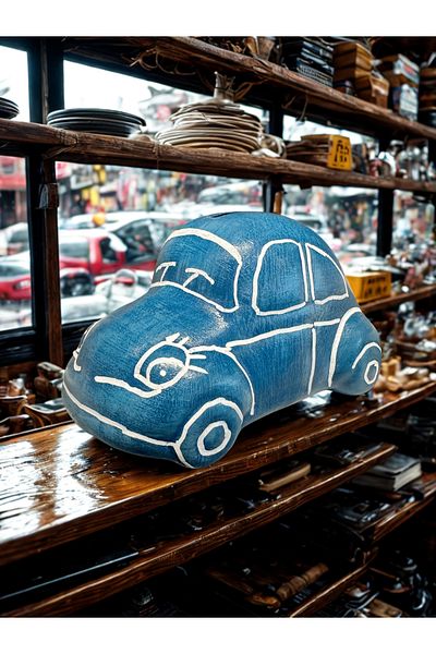 İki Cadı Tasarım Vosvos Car Decorative Ceramic Piggy Bank