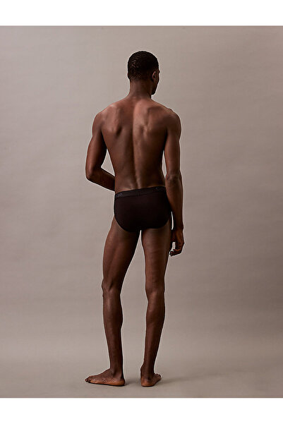 Calvin Klein Erkek Elastik Bel Bantlı Slim Fit Nefes Alabilen Kumaş 3'lü Siyah Boxer LV00NB4191-UB1