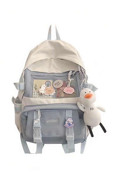 fulina Fashionable Cute Oxford Cloth Material Large Capacity Girls Backpack,Blue