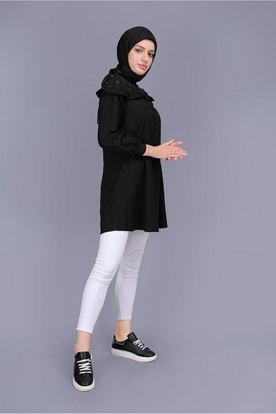 Alvina Cottoned Tunic with Rush Detail 41637