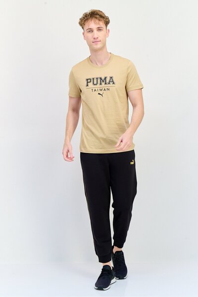 Puma Men Sportswear Fit Brand Logo Outdoor Sweatpants, Black