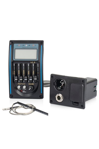 Caline Lc-5 5 Bands Acoustic Guitar Pickup Eq Preamp Lcd Tuner Piezo Pickup Equalizer System For Acousti...