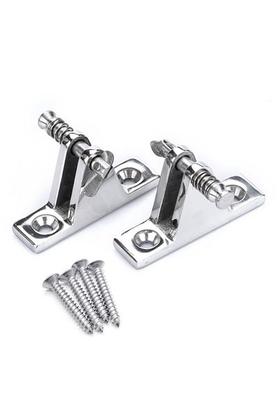 Choice (2 PC) Boat Bimini Parts Accessories Marine 316 Stainless Steel Top Deck Hinge Mount Fitting M...