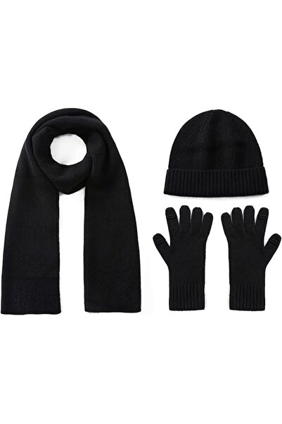 COOYA Winter Hat, Long Scarf, and Touch Screen Gloves Set for Women and Men, Cozy Clothing Ensemble